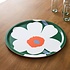 Marimekko Unikko Tray XL Orange Groen Ø46cm – uitgave 60 jaar Jubileum Unikko