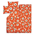 Marimekko Unikko Bedlinnen set Orange 240x220cm