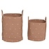 OYOY Living Design DOT manden set 2 dlg Caramel - katoen touw