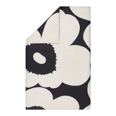 Marimekko Iso Unikko Bedlinnen set Charcoal 240x220cm + 2 bedslopen