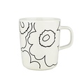 Marimekko Piirto Unikko mok 250ml zwart wit
