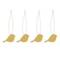 Cooee Design Deco Winter Bird  gold 4 pcs