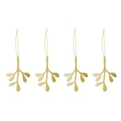 Cooee Design Deco Mistletoe hanger set in Brass gold 4 pcs