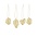 Cooee Design Deco Leaf hanger set gold 4 pcs