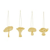 Cooee Design Deco Fungi hanger set gold 4 pcs - decoratief en stijlvol