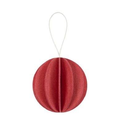 LOVI LOVI Bauble rood– houten ballen 4cm – set 6 pcs