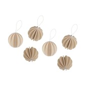 LOVI Bauble naturel – houten ballen 4cm – set 6 pcs