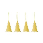 Cooee Design Deco TREE hanger set gold brass -   set = 4 pcs