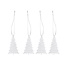 Cooee Design Deco TREE hanger set zilver 4 pcs - 6.5 x 4cm