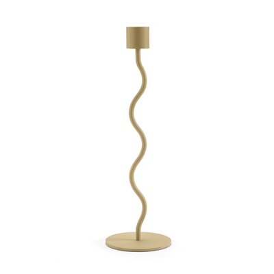 Cooee Design Curved Kandelaar in peanut kleurig metaal H26cm