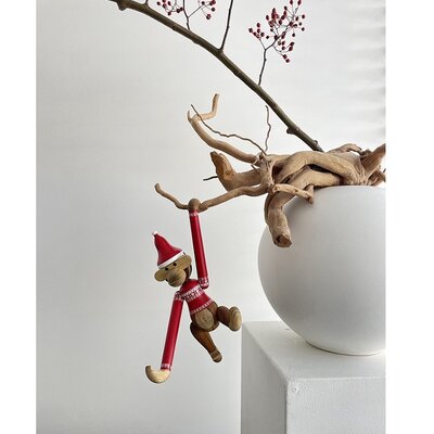 Kay Bojesen Monkey small  met Sweater in rood
