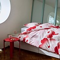 Marimekko Unikko Häivähdys Bedlinnen set roze rood 150x210cm