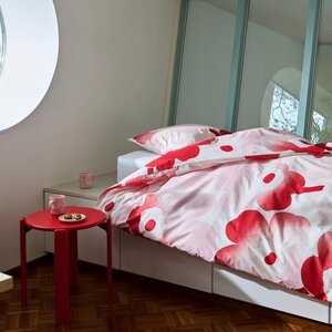 Marimekko Unikko Häivähdys Bedlinnen set roze rood 150x210cm