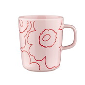 Marimekko  Piirto Unikko  oiva mok roze 250ml duurzaam Fins design