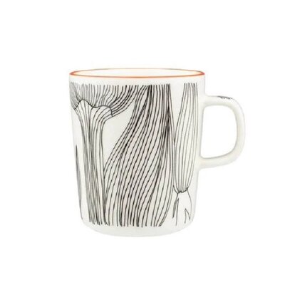 Marimekko Oiva Kukat Puhkeavat mok 250ml z/w