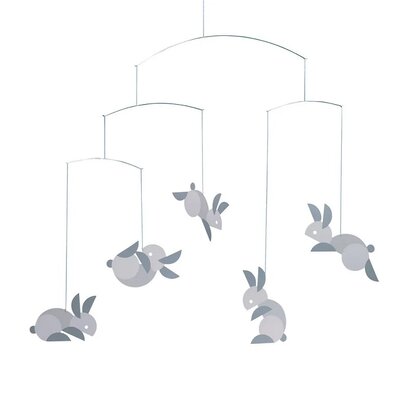 Flensted hanging art Circular Bunnies – konijntjes 53x47cm