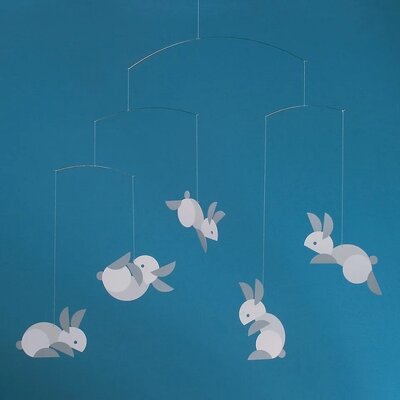 Flensted hanging art Circular Bunnies – konijntjes 53x47cm