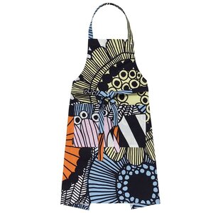 Marimekko Siirtolapuutarha schort blauw  84x85cm