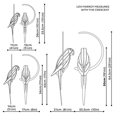 LOVI Parrot Red 34cm