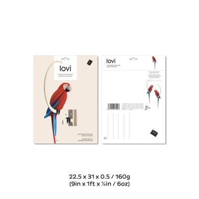 LOVI Parrot Red 34cm