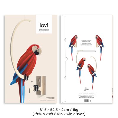 LOVI Parrot Red 34cm