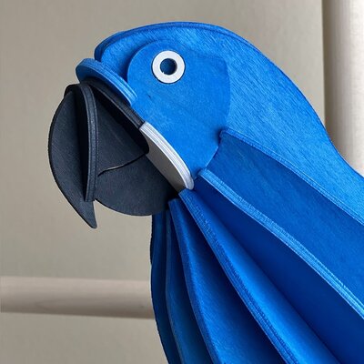 LOVI Parrot Blue 26 cm - 3d papegaai