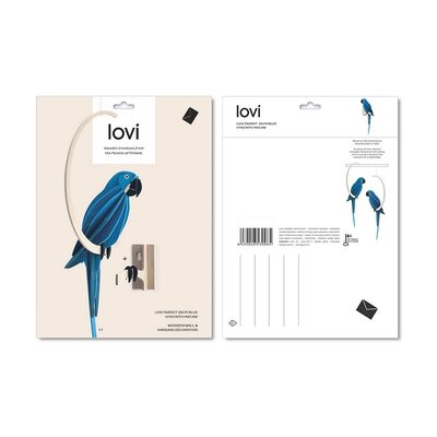 LOVI Parrot Blue 26 cm - 3d papegaai