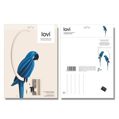 LOVI Parrot Blue 26 cm - 3d papegaai