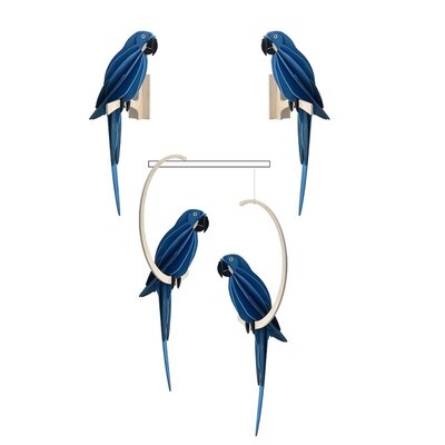 LOVI Parrot Blue 26 cm - 3d papegaai