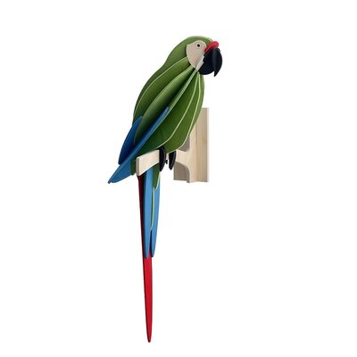 LOVI 3d houten Parrot Green in  3 maten 26, 24 & 50cm