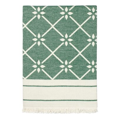 Lina Johansson Plaid Alma antique  Groen eco katoen 135x190cm