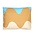Marimekko Lokki Kussensloop 50x60cm blauw beige offwhite