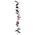 Flensted hanging art Turning Leaves zwart rood 170cm