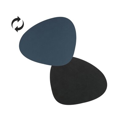 Lind DNA Set Onderzetters Curve Double Blauw + Zwart  4 pcs