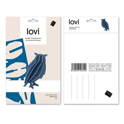 LOVI Uil Blauw 9.5cm
