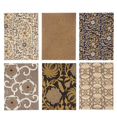 Bungalow DK Set 6 Greeting Cards Kollam espresso met envelop