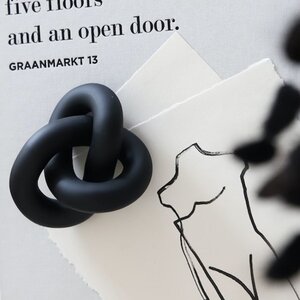 Cooee Design Knot Table small zwart 11,5x6x9cm