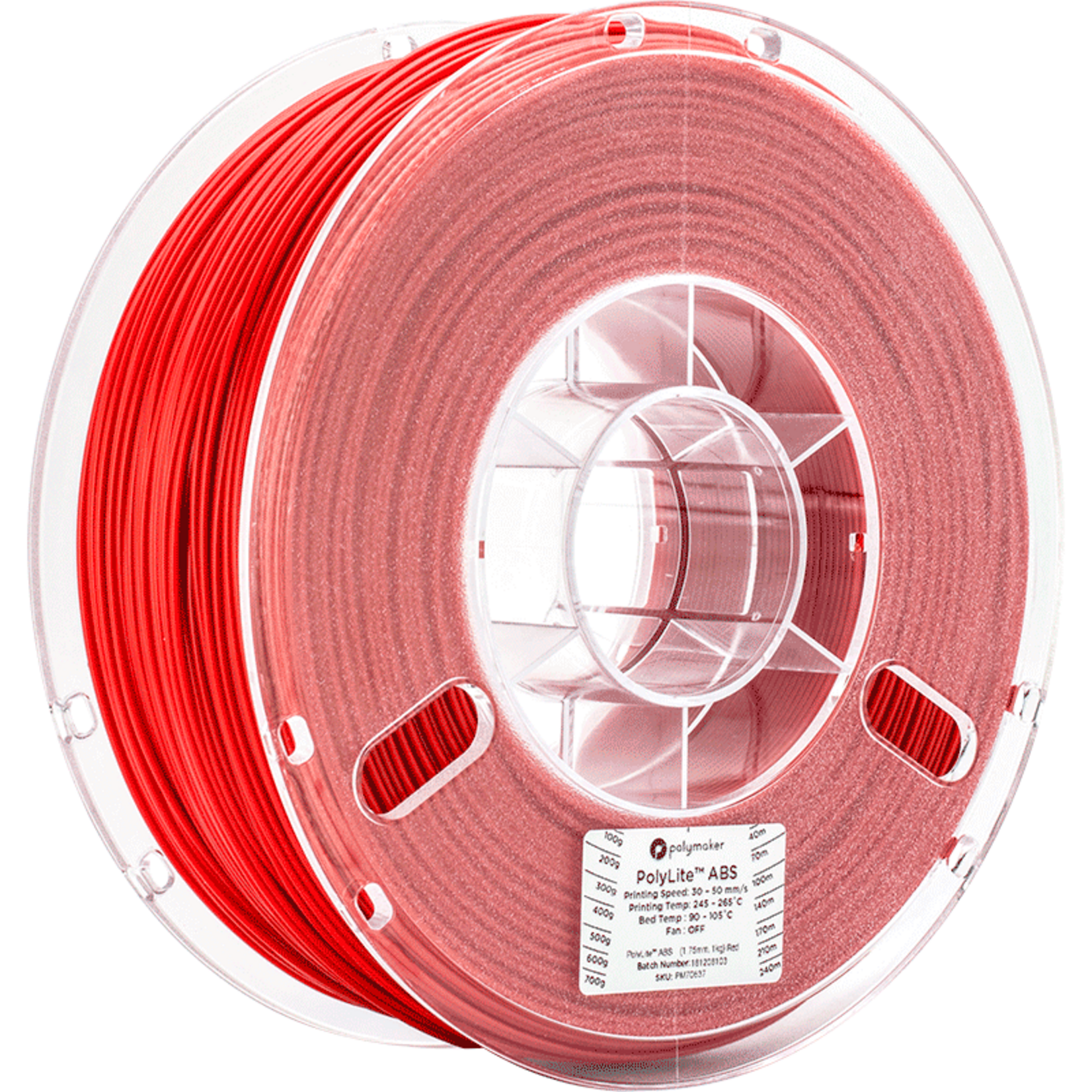 Polymaker PolyLite ABS - Rood - 1 kg