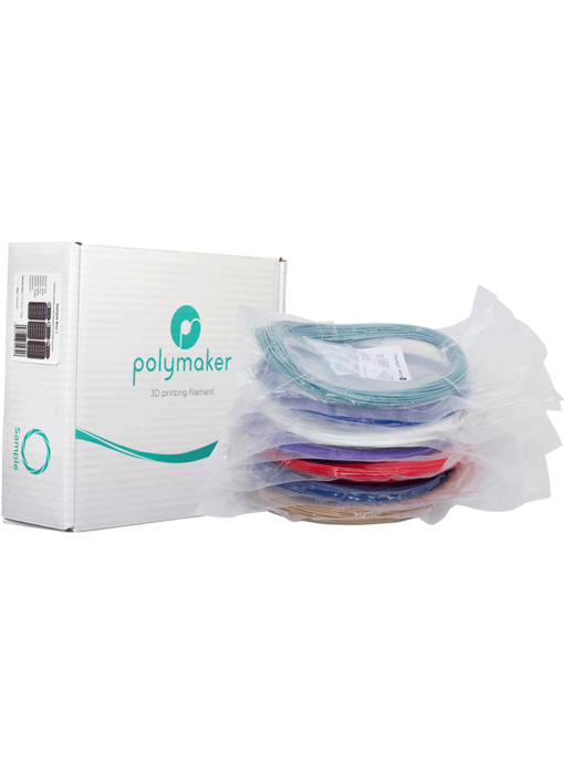 Polymaker Sample Pack Polylite PLA & PETG & Max Tough PLA & PETG & Flex & TPU95 & wood & Smooth (Random Colors)