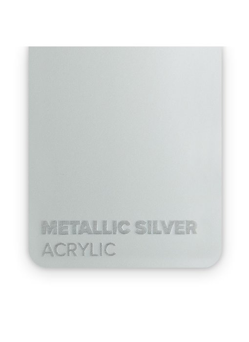 FLUX Acrylic Metallic Silver 3mm - 3/5 sheets