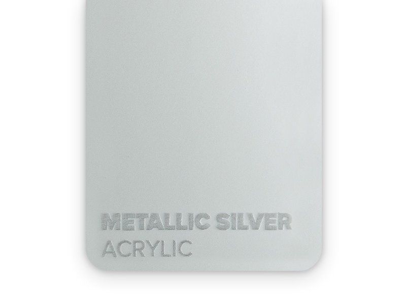 FLUX Acrylic Metallic Silver 3mm - 3/5 sheets