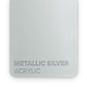 Acrylic Metallic Silver 3mm - 3/5 sheets
