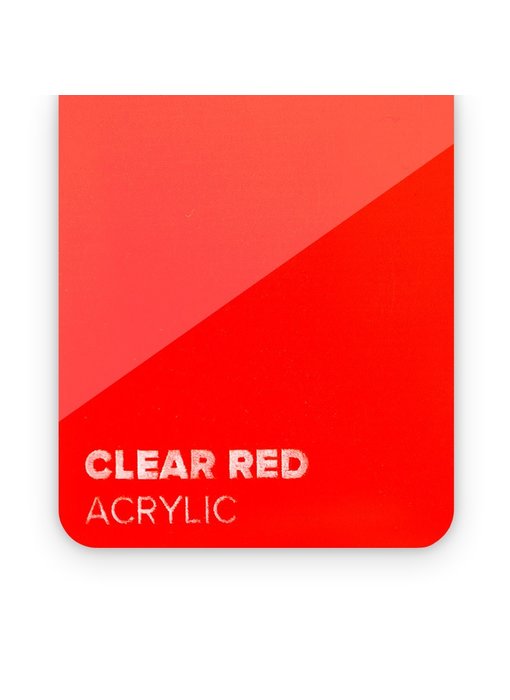 FLUX Acrylic Clear Red 3mm - 3/5 sheets