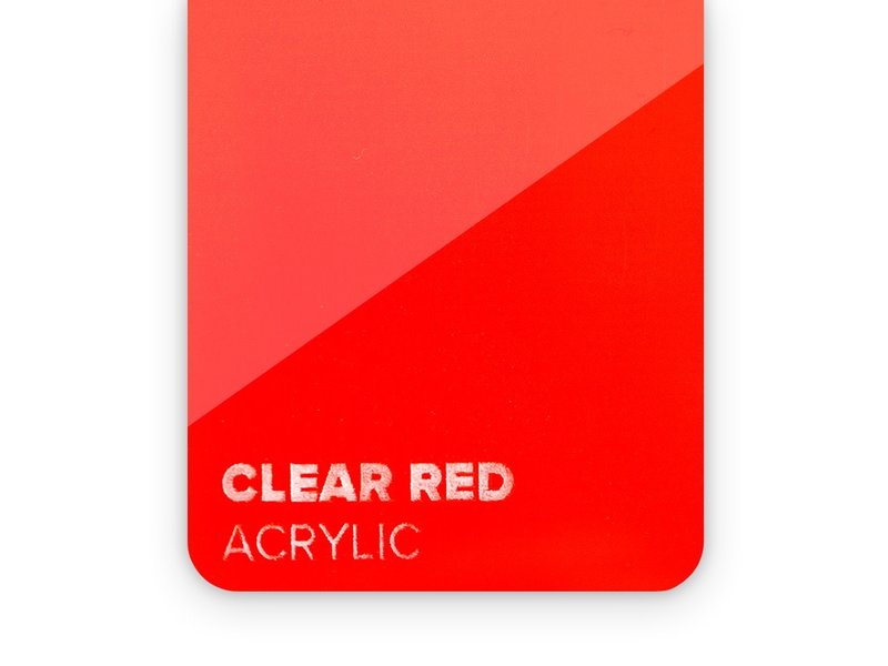 FLUX Acrylic Clear Red 3mm - 3/5 sheets