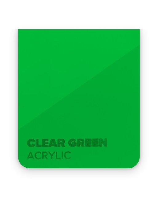 FLUX Acrylic Clear Green 3mm - 3/5 sheets