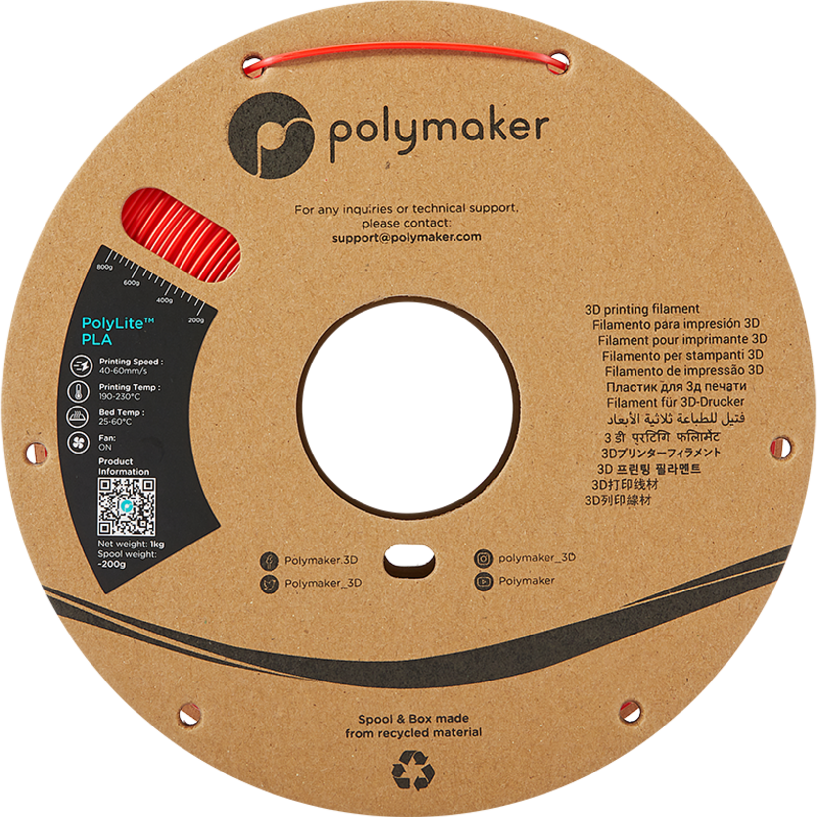 Polymaker Polylite PLA Red