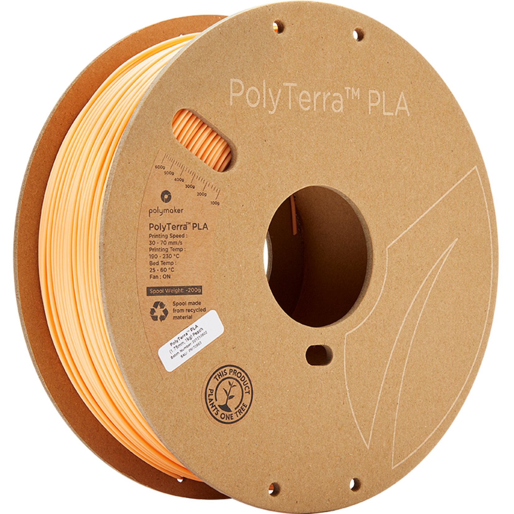 Polymaker Polyterra PLA Peach Uitverkocht = Uitverkocht
