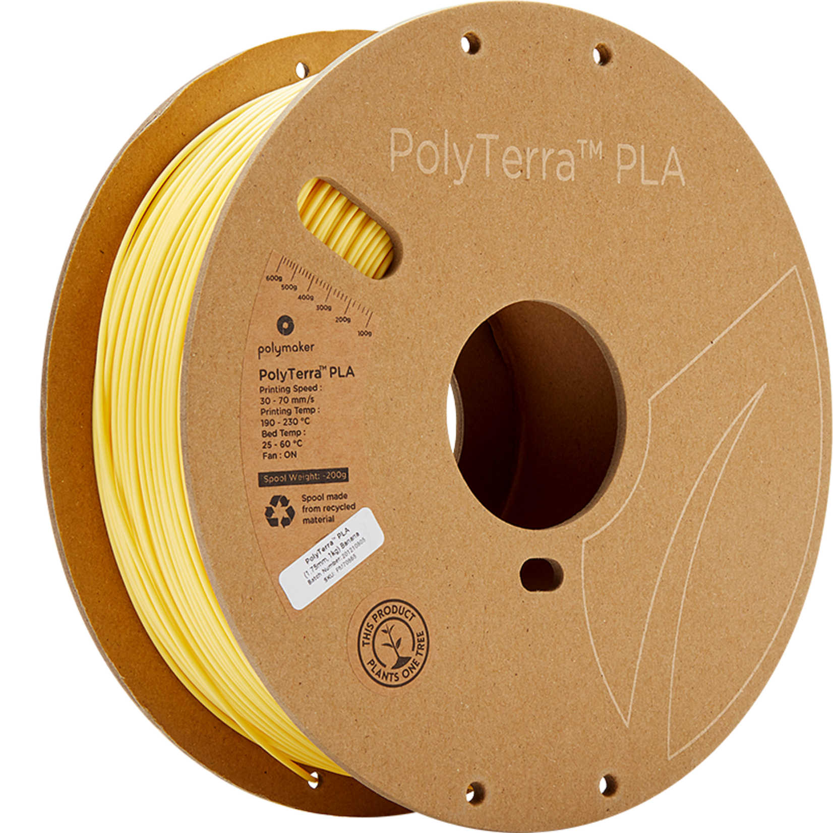 Polymaker Polyterra PLA Banana 1.75mm Sold out =Sold out