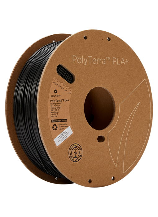 Polymaker Polyterra PLA+ Zwart 1.75 mm Op = Op