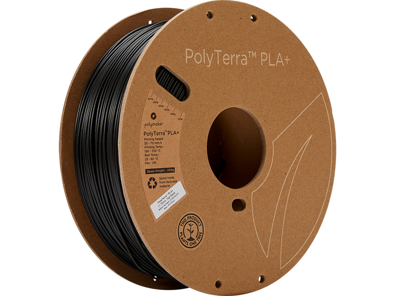 Polymaker Polyterra PLA+ Zwart 1.75 mm